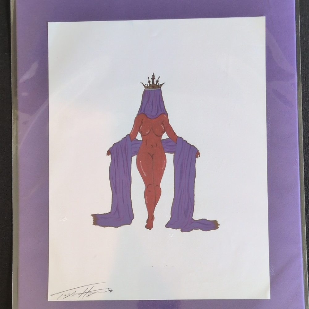 Purple and Brown Art Print Inspired By-"Hera".